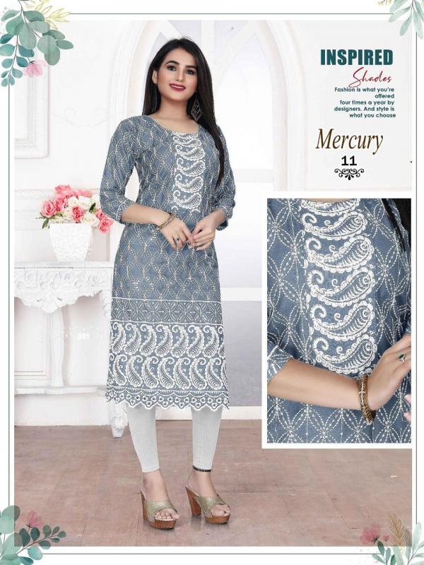 Beauty Queen Mercury 7 Rayon Ethnic Wear Designer Kurti Collection